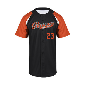 Pure quick dry breathable baseball softball wear button <b>up</b> baseball jersey <b>boys</b> for unisex black men's shirts - Product Image 5
