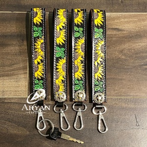 กำไลข้อมือหนังเครื่องมือทำมือแฟชั่นพร้อมโลโก้ที่สวยงามเหมาะสำหรับทั้งชายและหญิง - Product Image 1