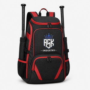 Bolsa para bate de béisbol hecha con tela resistente, compartimentos grandes, cremalleras seguras y correas de hombro cómodas para uso deportivo. - Product Image 6