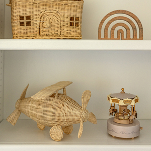 เครื่องบินหวายขนาดเล็กของเล่นเครื่องบินขนาดเล็กทำด้วยมือจำลองของเล่นสำหรับเด็ก - Product Image 2