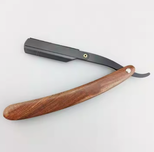 Navaja de Afeitar Recta de Acero Inoxidable con Mango de Madera, Precios Económicos, No Desechable, de IMANS - Product Image 4