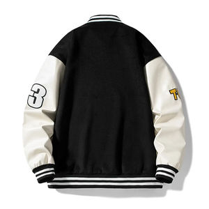 100% veste de Baseball personnalisée hommes Multi Badge Chenille broderie veste universitaire hommes veste de luxe dernière tenue de mode - Product Image 4