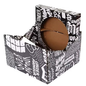 Boîte de présentation ondulée haute visibilité avec fenêtre, lot de 2, impression personnalisée pour tailles 3-7 (basketball, football, soccer) - Product Image 3