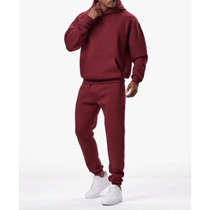 Chándales de algodón 100% de calidad superior para hombre, transpirables, para gimnasio, entrenamiento de invierno, logotipo personalizado, estilo camisa, trajes de tela polar - Product Image 6