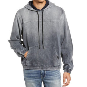 100% algodón de gran tamaño Drop Shoulder sudaderas con capucha para hombre nuevo estilo Streetwear moda sólido impreso camiseta logotipo personalizado invierno ODM - Product Image 1