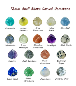 Piedra de Luna gris tallada en forma de concha, Gema Natural tallada a mano, piedra de Briolette para fabricación de joyas, DIY - Product Image 6