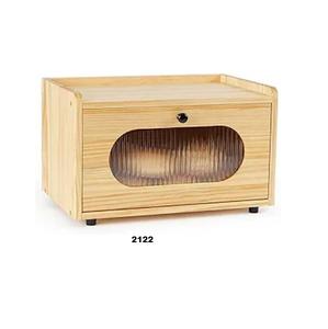 Caja de pan para encimera de cocina, contenedor de caja de pan de madera, contenedor organizador de granja rústico moderno para pan fresco - Product Image 1