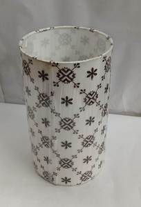 Abat-jour cylindrique en tissu de lin mélangé, léger, fait main, moderne, brodé, avec anneau inférieur E27 pour hôtel, vente chaude - Product Image 6