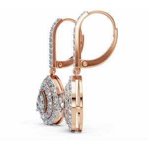 Pendientes de Diamantes de Pera Eternos Juliette de Oro de 18 Quilates de Alta Calidad, Joyería Cultivada en Laboratorio con Corte de Pera y Redondo, Exportación al por Mayor B2B - Product Image 6