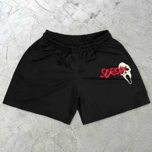 Short d'été avec logo personnalisé pour hommes Tissu 100% coton de haute qualité Sérigraphie grande taille Motif décontracté Design solide - Product Image 2