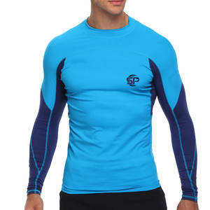 Offre Spéciale MMA Rush Guard, sur mesure, Simple, uni, vierge, couleur unie, BJJ, protection contre l'éruption cutanée pour la vente en ligne - Product Image 1