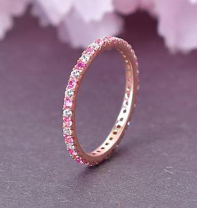 แหวนซ้อนได้ทำจากทับทิมเป็นวงแหวนหรูหราอัญมณีเงินสเตอริงสำหรับผู้หญิง - Product Image 2