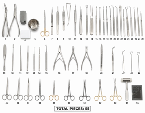 Ensemble d'instruments de rhinoplastie professionnels, 55 pièces, pour la chirurgie plastique et nasale, kit chirurgical réutilisable en acier inoxydable allemand - Product Image 2