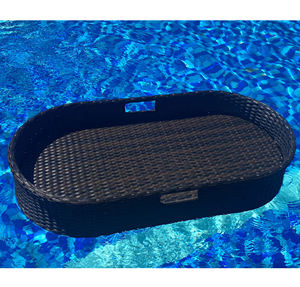 Plateau de petit déjeuner flottant moderne meilleur prix plateau de thé de service à domicile avec accents de marbre de bambou en bois d'acier de rotin fabriqués au Viet Nam - Product Image 1