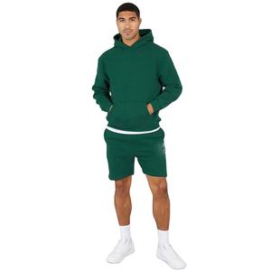 Ensemble tendance pour homme : sweat à capuche et short en coton et polyester léger, idéal pour l'été, la gym, l'entraînement, le streetwear, personnalisable OEM - Product Image 1