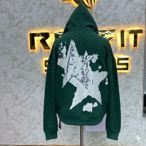 Top Qualité Logo Privé Le Plus Demandé Fermeture Éclair À Capuche Puff Imprimé Fabriqué En Usine Pas Cher Prix Hoodies Hommes Hommes Hoodies - Product Image 4