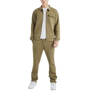 Ropa deportiva de diseño de moda para hombre, conjunto de 2 piezas, sudadera con cremallera y pantalones de chándal, ropa informal para hombre, ropa superior, precio al por mayor, MOQ bajo - Product Image 1