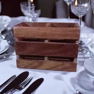 Porte-cuillères en bois classique et élégant à trois niveaux réglable avec finition brillante pour une capacité de rangement accrue Prix de gros - Product Image 1