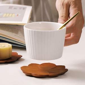 2Pcs <b>Wood</b> Pads Durable Non-Slip Coffee Mug Pad Wooden Coasters Kitchen <b>Placemat</b> Table Decoration Kitchen Accessories Tea Cup - Product Image 4