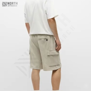 กางเกงขาสั้นผู้ชายแห้งเร็วแบบลำลองมีกระเป๋าด้านข้างพิมพ์ลายแคนวาสสำหรับใส่ไปยิมขนาดใหญ่พิเศษสำหรับฤดูร้อน - Product Image 4