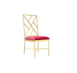 Silla de diseño moderno de calidad antigua para el hogar con tapa de terciopelo blanco, soporte dorado brillante de metal, uso en hotel, sala de descanso para el hogar a precio de venta - Product Image 2