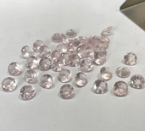 Quartz Rose Naturel Coupe Ronde 2.5mm Facette-Quartz Rose Rose Lâche Rond - Product Image 2