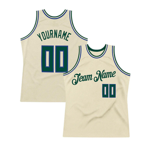Maillot de basket-ball personnalisé, garniture vert crème, nom personnalisé, numéro, uniforme d'équipe, vêtements de sport respirants - Product Image 1