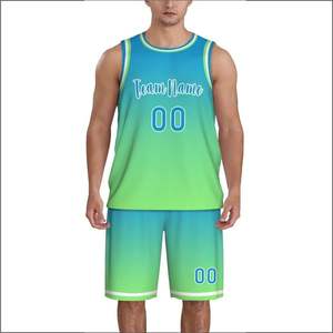 Maillot de basket-ball adulte personnalisé bon marché respirant rayé imprimé vêtements de sport ensemble uniforme de basket-ball sublimé - Product Image 4