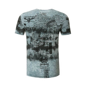 Camiseta de Hombre 100% Algodón, Lavada con Ácido, con Logotipo Personalizado, Diseño Impreso por Transferencia de Calor, 240 Gramos, Transpirable y de Secado Rápido - Product Image 3