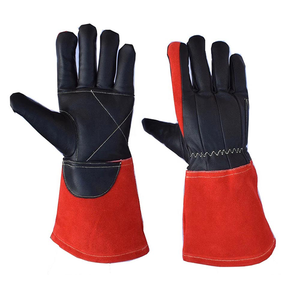 Venta al por mayor de cuero de vaca suave de los hombres Kevlar reforzado resistente al calor Antiestático de seguridad guantes de soldadura Tig - Product Image 3