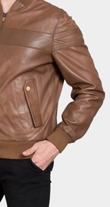 Nuevo estilo 2025 ropa de hombre moda hombres chaqueta de cuero de cordero Negro hombres chaquetas de cuero chaqueta para hombres - Product Image 6