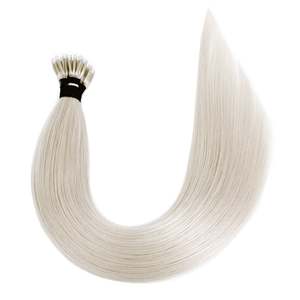 ต่อผมนาโนริงแบบ I-Tip # ผมแท้รัสเซียสีบลอนด์แพลตตินั่ม 60A คูล คูล แพลตตินั่ม บลอนด์  เรมี่  นุ่มสลวยตรงและลอนลึก - Product Image 1