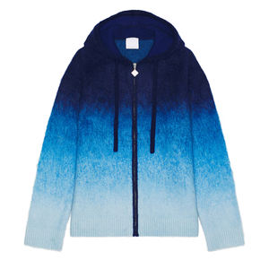 Sweat à capuche zippé en mélange de mohair avec logo personnalisé, sweat à capuche zippé intégral en mohair, pull en maille surdimensionné, vestes pour hommes, veste pour hommes - Product Image 1