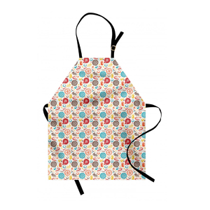 Delantal de cocina de diseño personalizado de material de algodón puro 100% de alta calidad con 2 bolsillos - Product Image 1