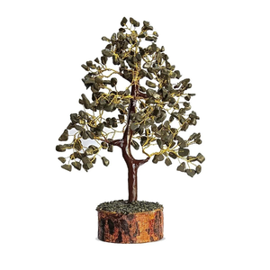 Pierre semi-précieuse naturelle Pyrite arbre de pierres précieuses 300 puces arbre de cristal Feng Shui Figurine pour la décoration de la maison - Product Image 3