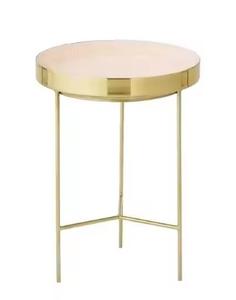 Mesa auxiliar de Metal hecha a mano de diseño estándar, forma redonda de Color dorado para el hogar, sala de estar, muebles decorativos, mesa personalizada - Product Image 6