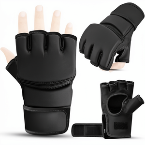 Gants de boxe MMA professionnels de haute qualité unisexes Pakistan PU anti-humidité antidérapants légers avec fermeture auto-agrippante - Product Image 1