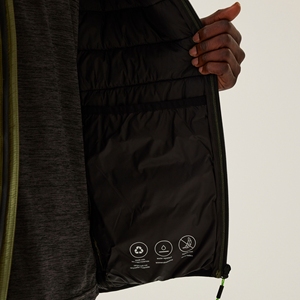 2025 New Brand Custom Logo Men Puffer Jackets Hood Best Quality Promotional Winter Mens Olive Puffer Jacket Fur <b>Fabric</b> - Product Image 5