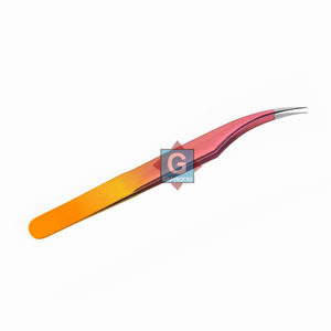 Pinzas de extensión de pestañas de belleza con logotipo personalizado Pinzas de pestañas de acero inoxidable - Product Image 2