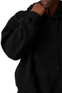 Logo personnalisé vente en gros hommes vêtements à capuche noir 100% coton surdimensionné personnalisé GSM personnalisé Premium couture et haute qualité 2026 - Product Image 2