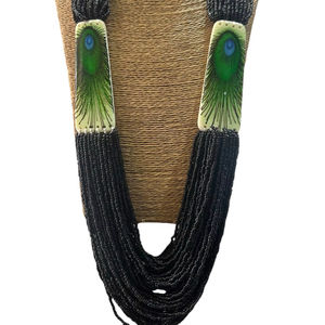 Venta caliente semilla con cuentas Pavo Real diseño collar vintage joyería por Rawat artesanías - Product Image 1