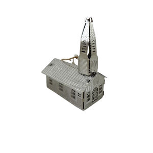 Assiette de présentation ronde en fer, couleur nickel-argent, assiettes de service pour la cuisine et la table faites à la main en gros - Product Image 4