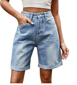 2025 nueva llegada mujeres pantalones cortos de mezclilla Casual verano moda Vintage Streetwear mujeres Denim Jeans Shorts - Product Image 3