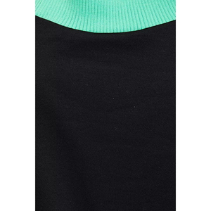 Sudadera con cuello falso de contraste elegante personalizada para mujer, cuello alto con logotipo frontal, Top corto de algodón de invierno - Product Image 6