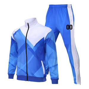 Custom Logo Sport Tracksuit Unisex High Quality Sublimation Printed Breathable Quick Dry Plus Size Winter 100% Polyester Set - Product Image 1
