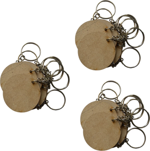 MDF <b>Key</b> Ring Funny Customized MDF Round <b>Key</b> Ring Sublimation <b>Blank</b> at Affordable Price - Product Image 4