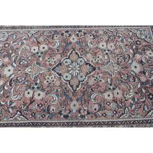 Rug, 4.1x6.4 ft Turkish Rug, <b>Brown</b> Striped Rug <b>Wool</b> - Product Image 4