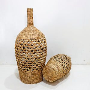 Artex Dong Thap Rustic Water Hyacinth Woven Floor <b>Vase</b> <b>Set</b> for Home Decor - Product Image 4