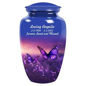 Funeral Supplier Metal Cremation <b>Urn</b> Butterfly Design Handicraft <b>Large</b> Adult <b>Urns</b> Keepsake Burial Ashes Customizable Italic <b>Urn</b> - Product Image 6