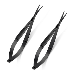Ciseaux professionnels pour cuticules, lames tranchantes, lames courbes tranchantes, ciseaux à ressort en acier inoxydable pour ongles - Product Image 1